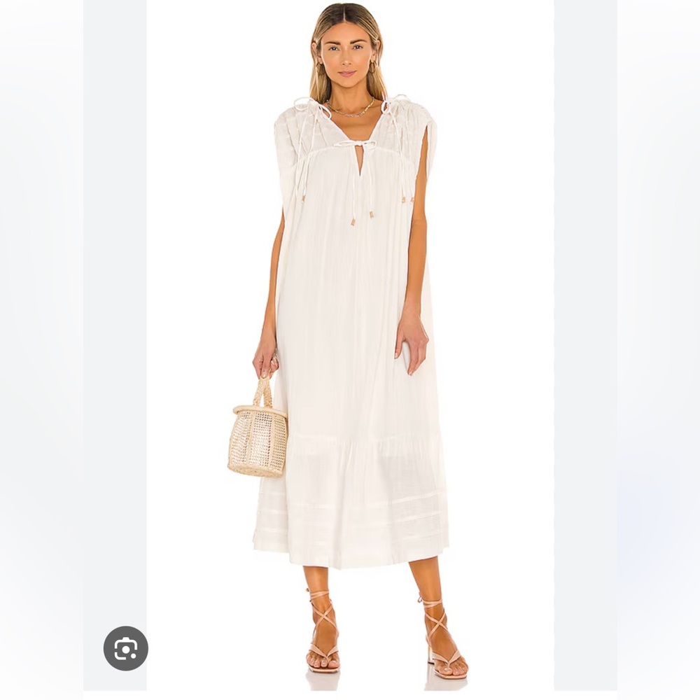 Free People In The Mood Midi Dress In Ivory Size XS